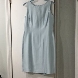 Ann Taylor silk ice blue dress